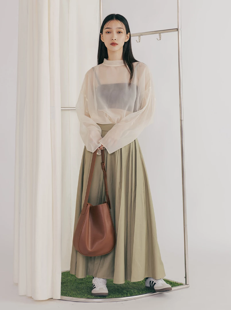 水桶質感單肩包