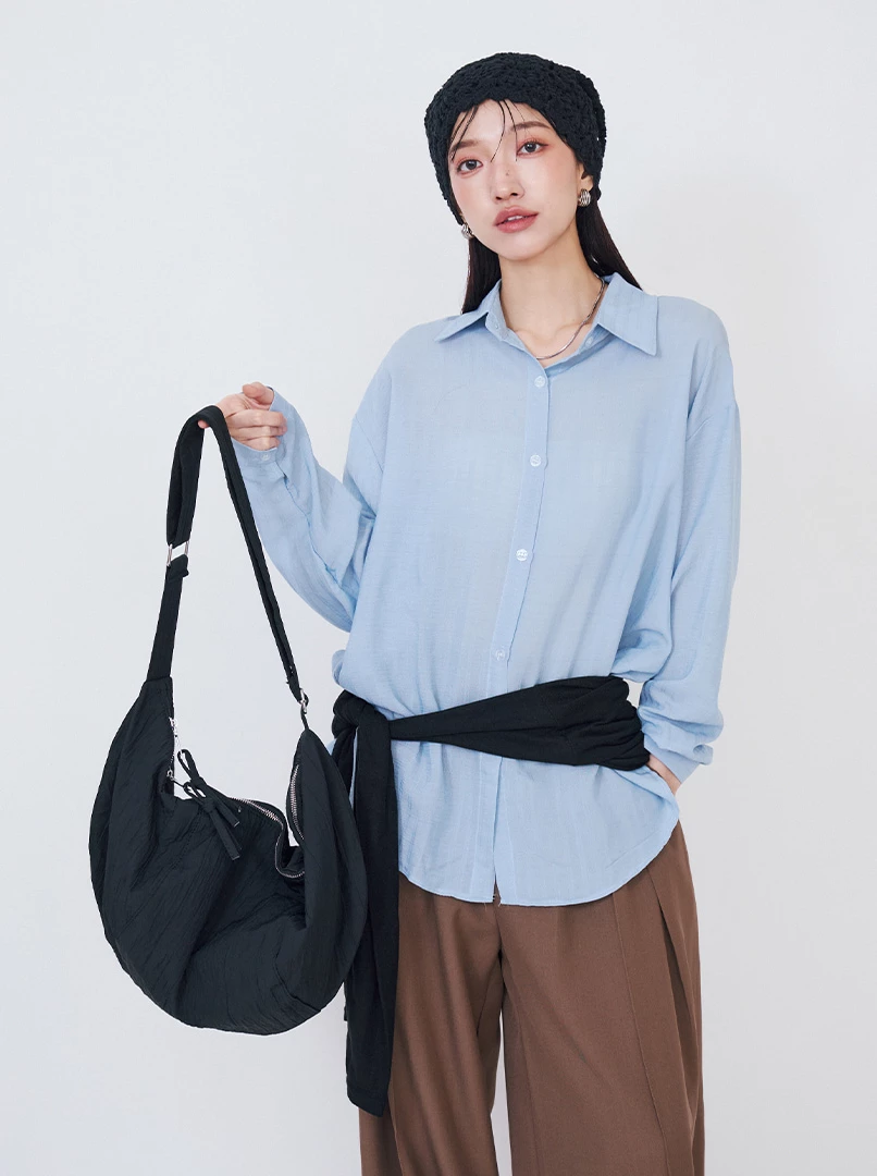 慵懶斜跨帆布包