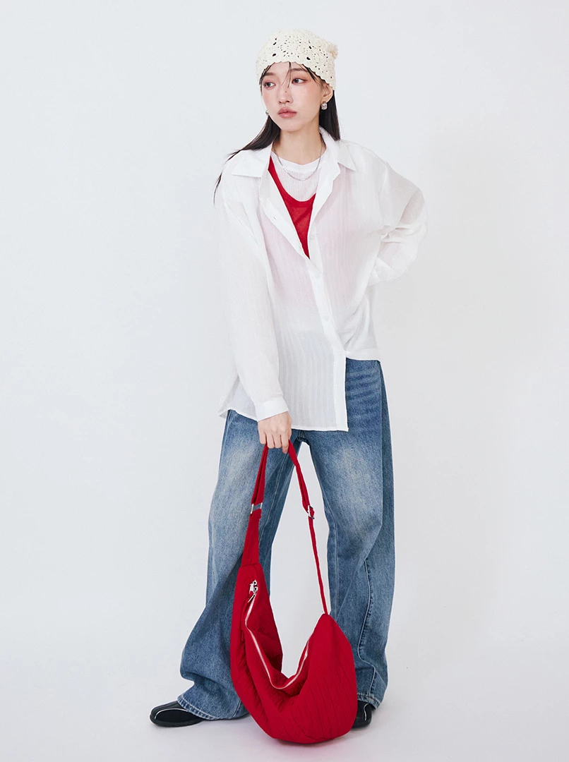 慵懶斜跨帆布包