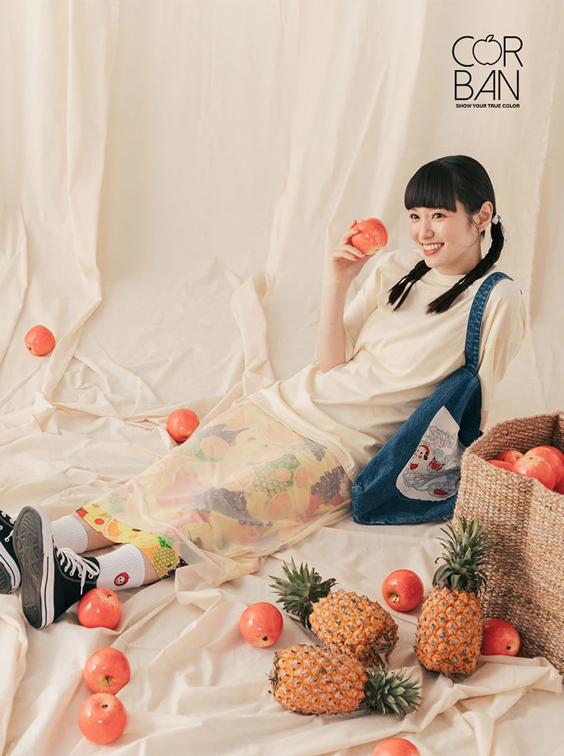 蘋果妹水果印花裙
