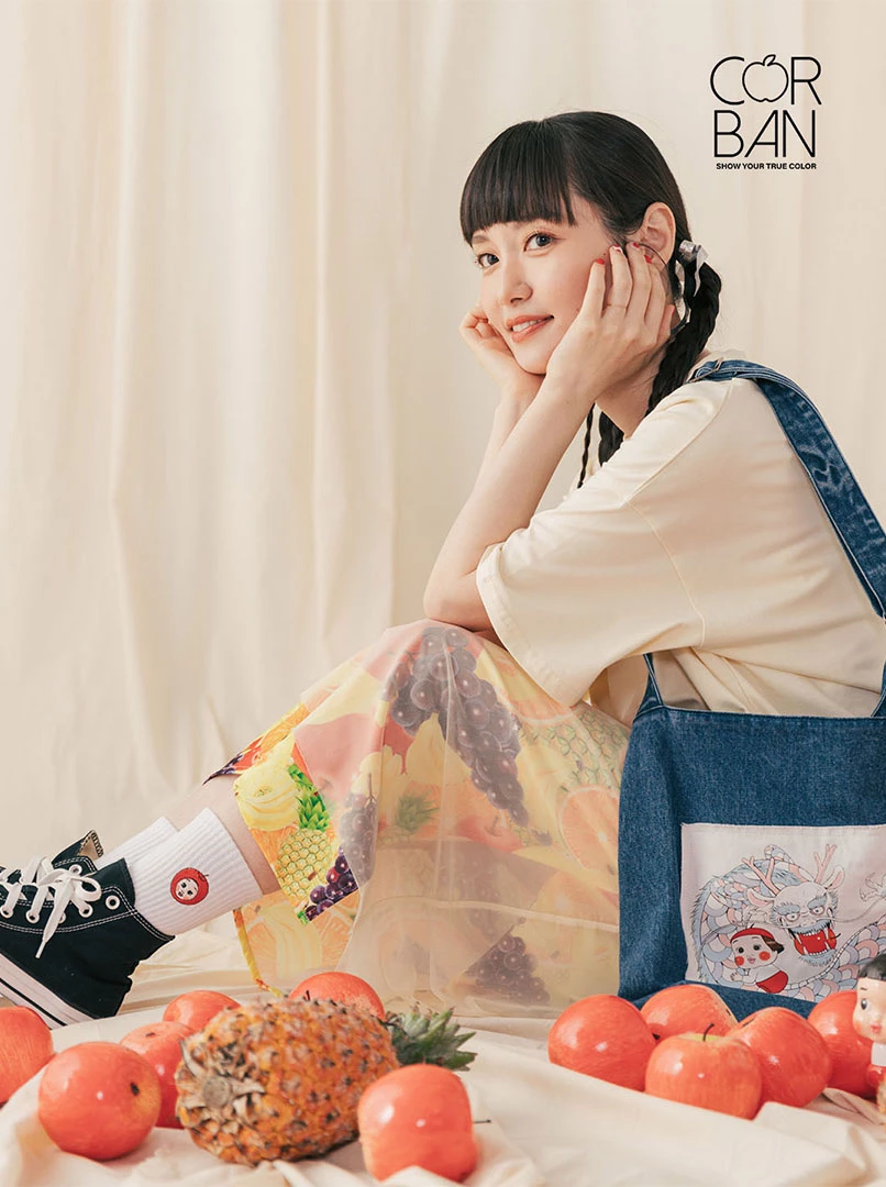 蘋果妹水果印花裙