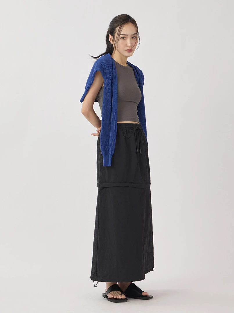 百搭拉鍊造型長裙