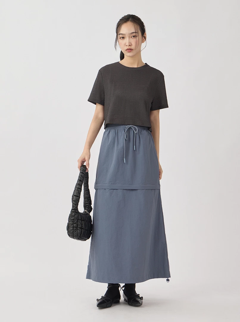 百搭拉鍊造型長裙