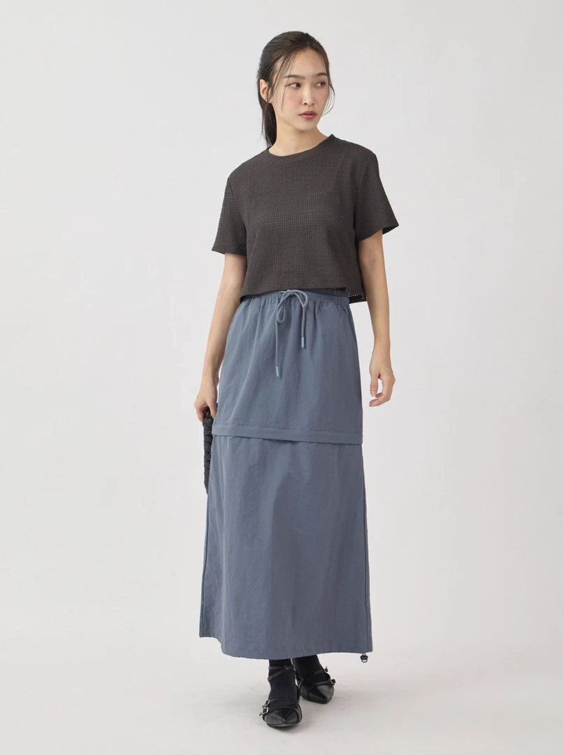 百搭拉鍊造型長裙