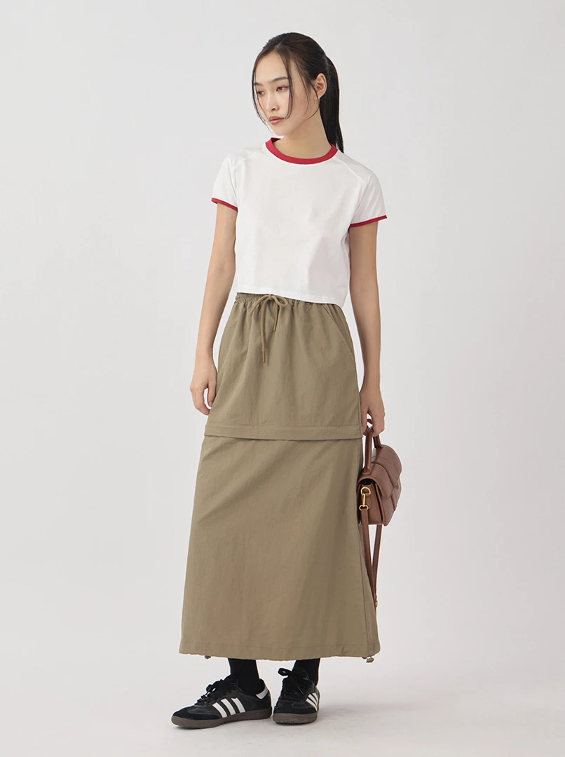 百搭拉鍊造型長裙