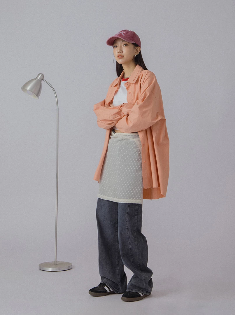 一片式透紗半身裙