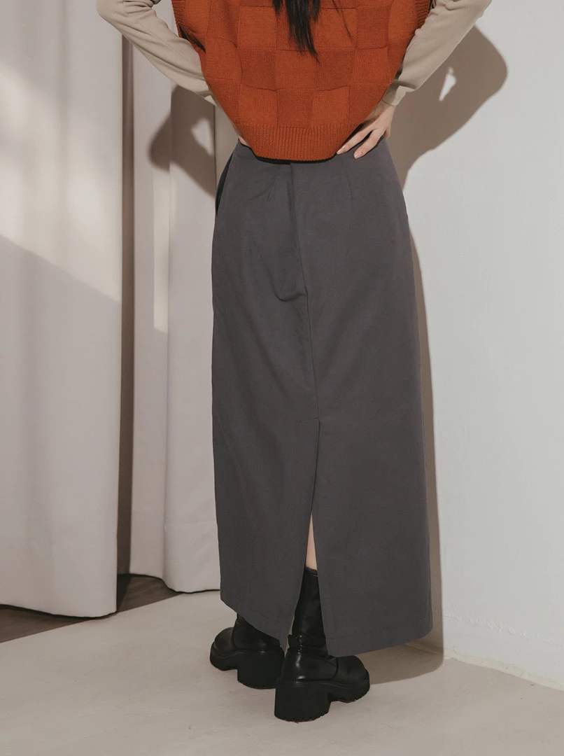 中低腰直筒西裝裙