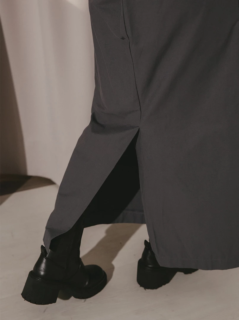 中低腰直筒西裝裙