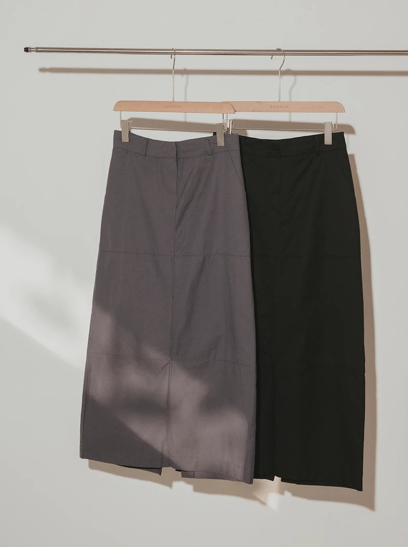 中低腰直筒西裝裙