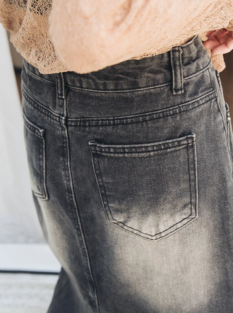 刷舊復古牛仔裙