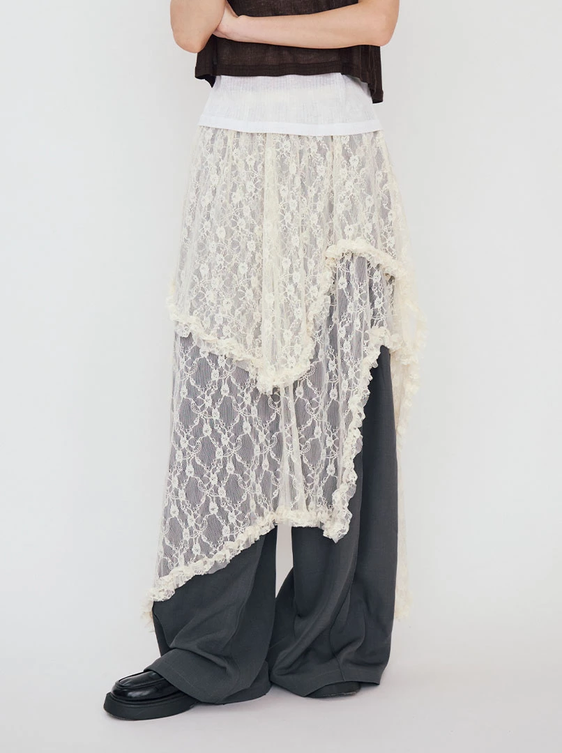 造型蕾絲網紗長裙
