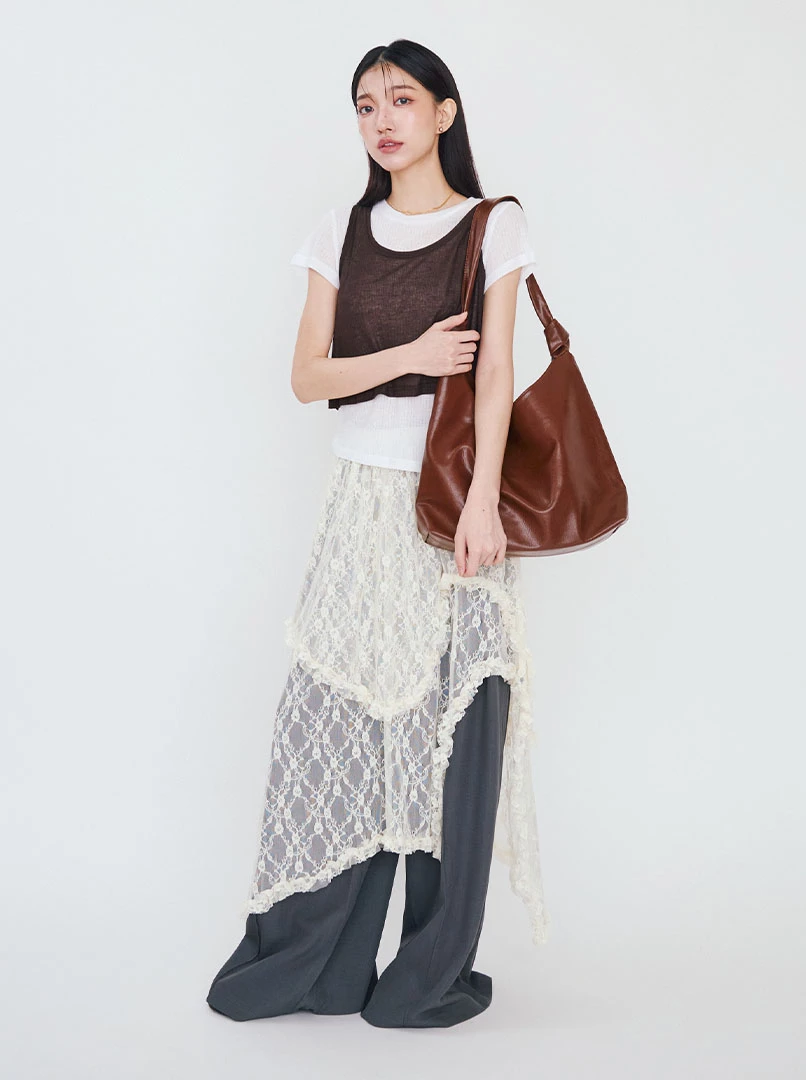 造型蕾絲網紗長裙