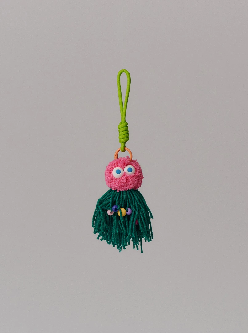 毛線水母頭吊飾