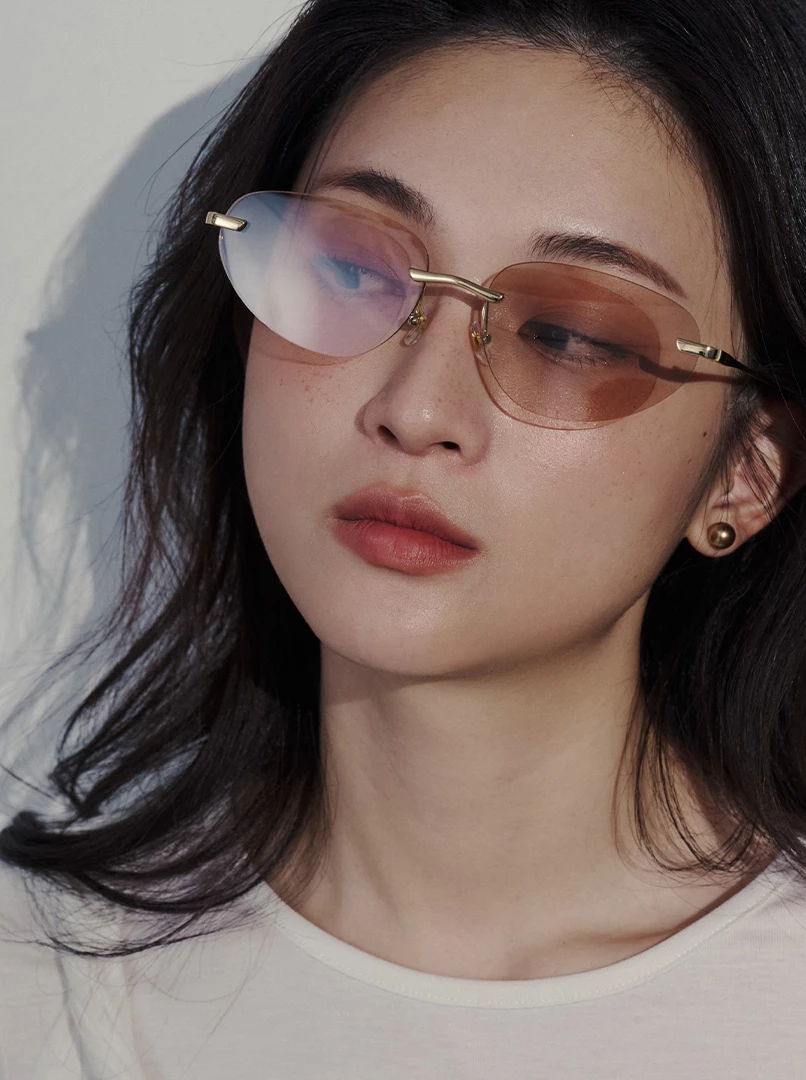 精緻橢圓小框墨鏡