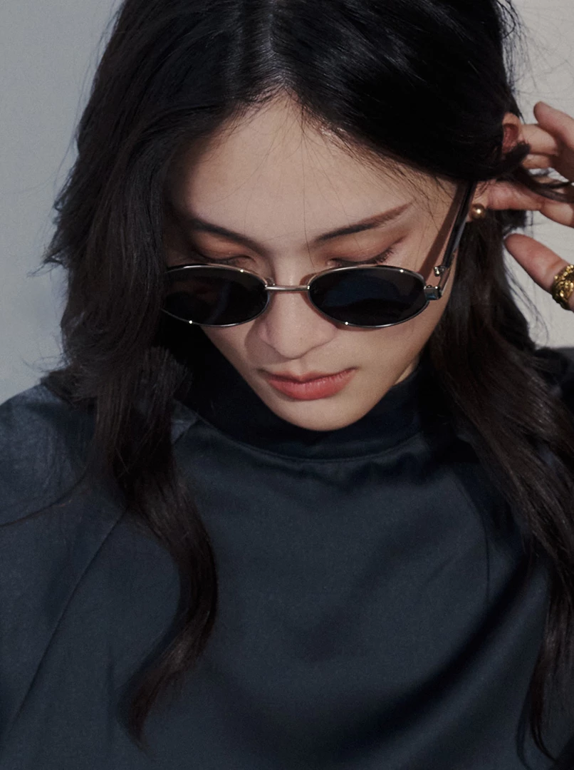 細框百搭小圓墨鏡