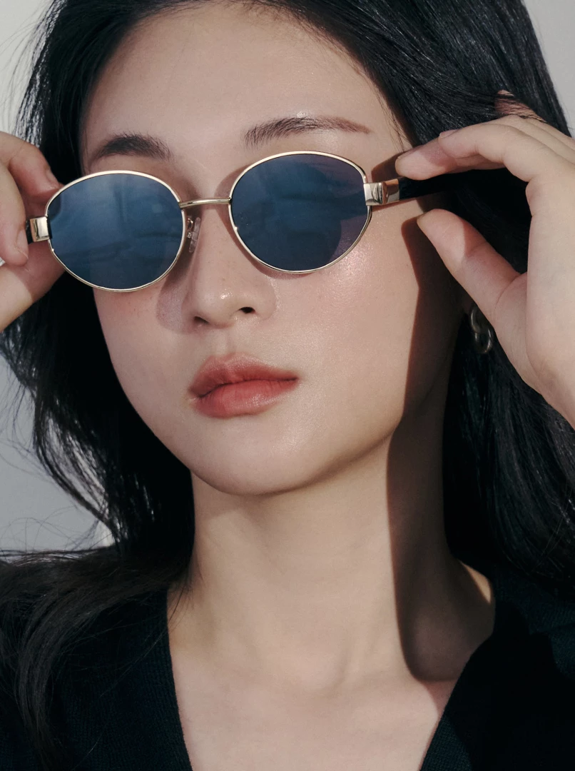 細框百搭小圓墨鏡