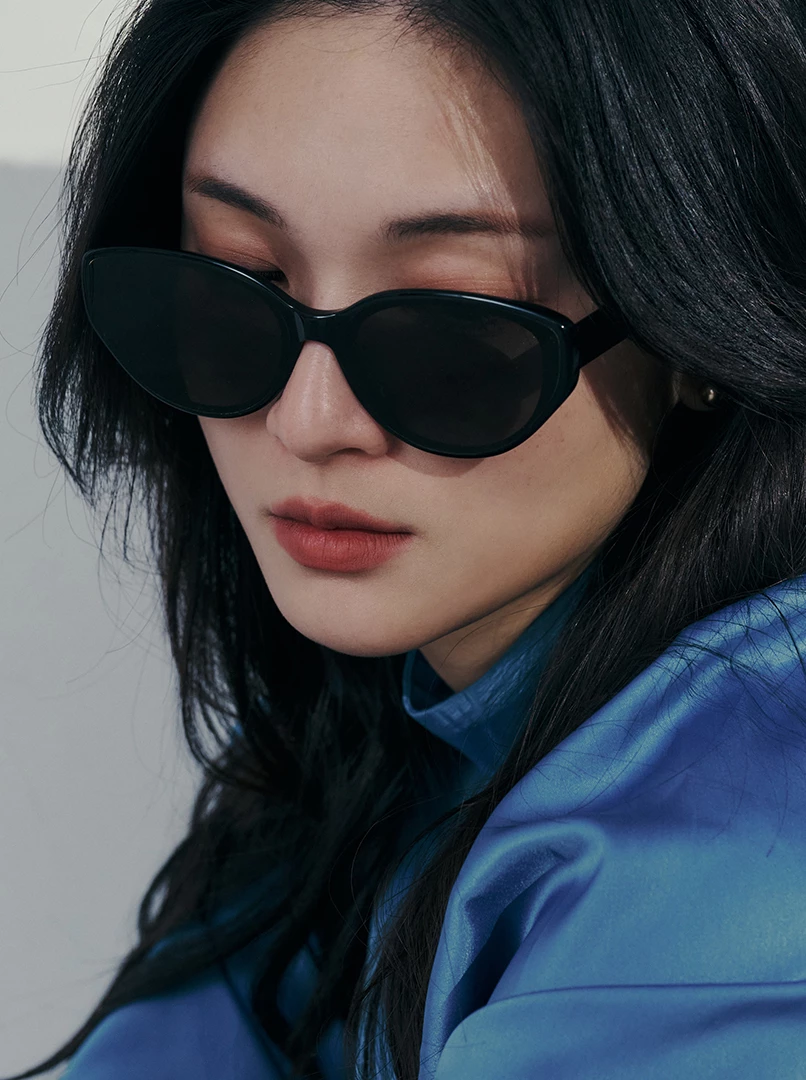 歐美貓眼橢圓墨鏡