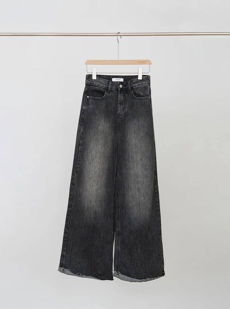 仿舊黑灰刷色牛仔褲