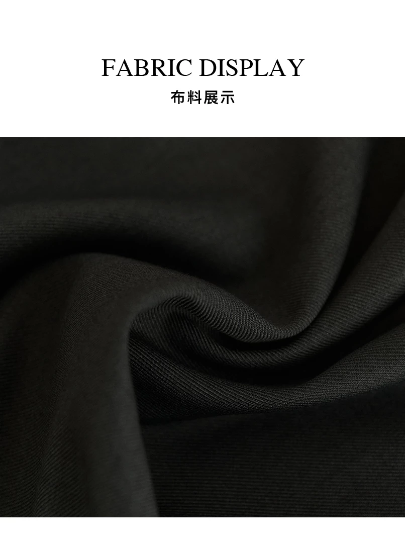 雙腰帶設計直筒西裝褲