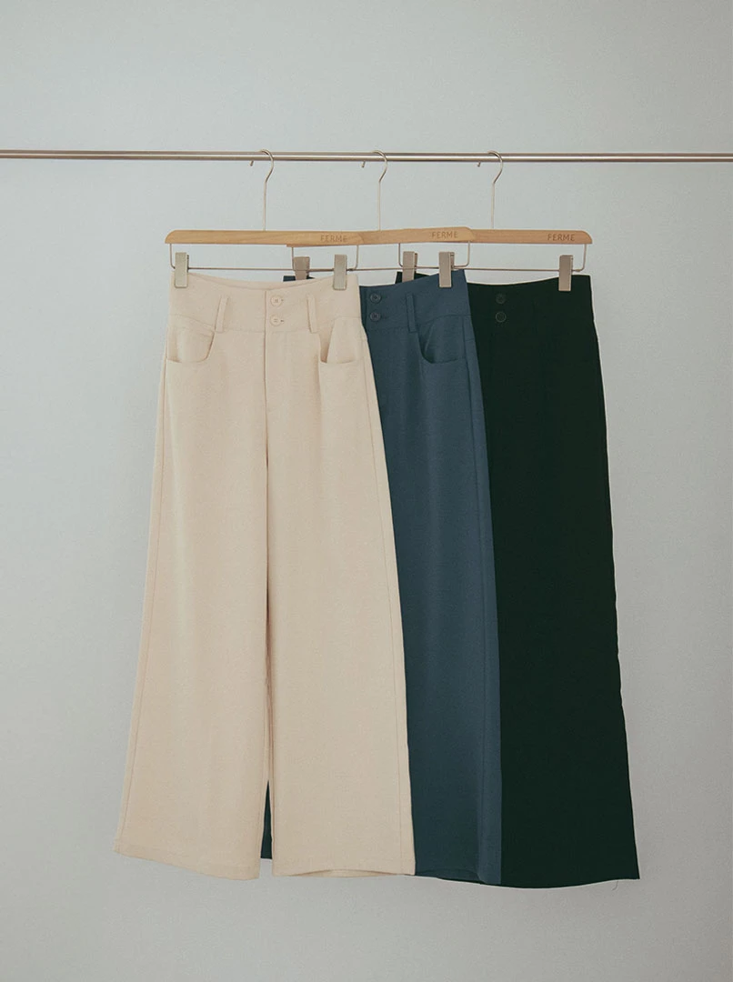 寬腰頭雙釦西裝褲