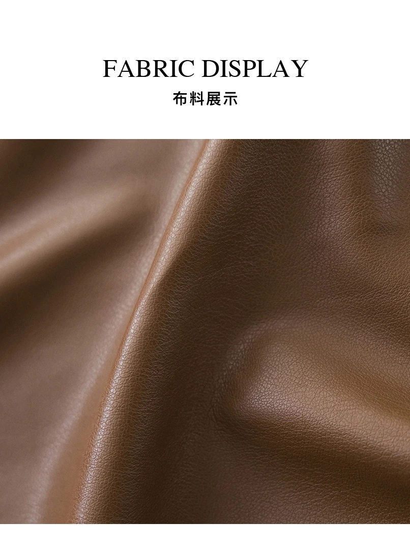 垂墜感皮革寬褲