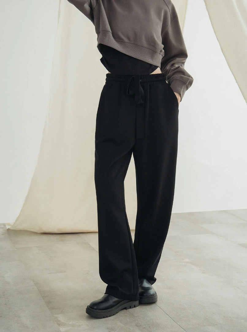 設計時髦綁帶棉褲