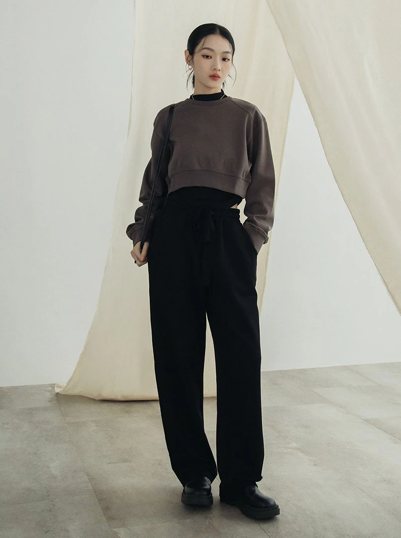 設計時髦綁帶棉褲