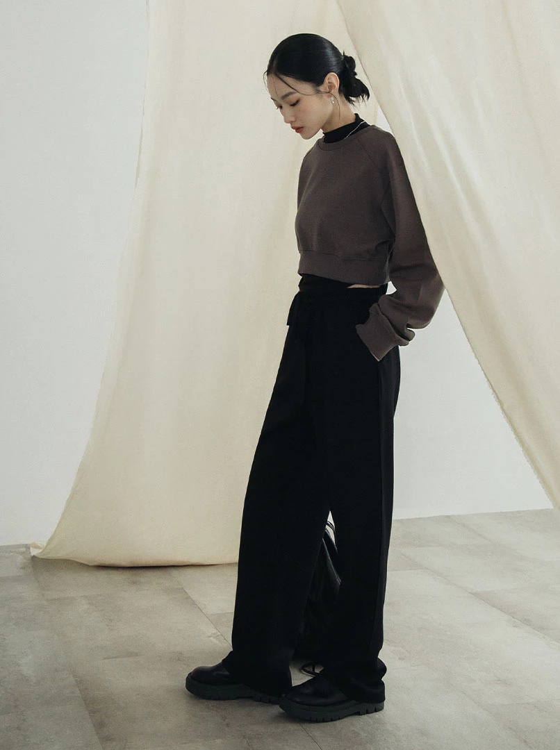 設計時髦綁帶棉褲