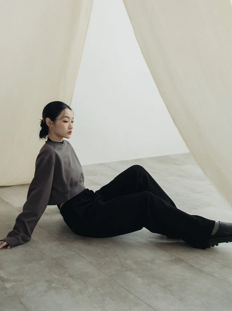 設計時髦綁帶棉褲