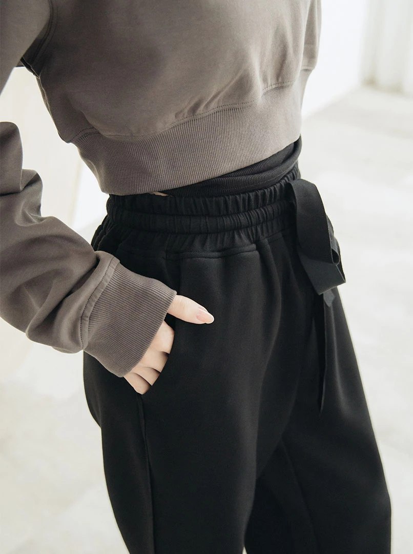 設計時髦綁帶棉褲