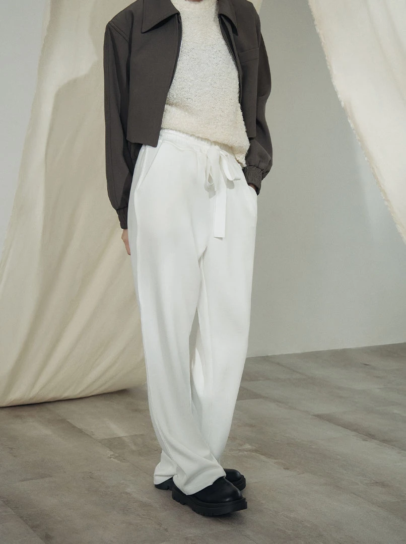 設計時髦綁帶棉褲