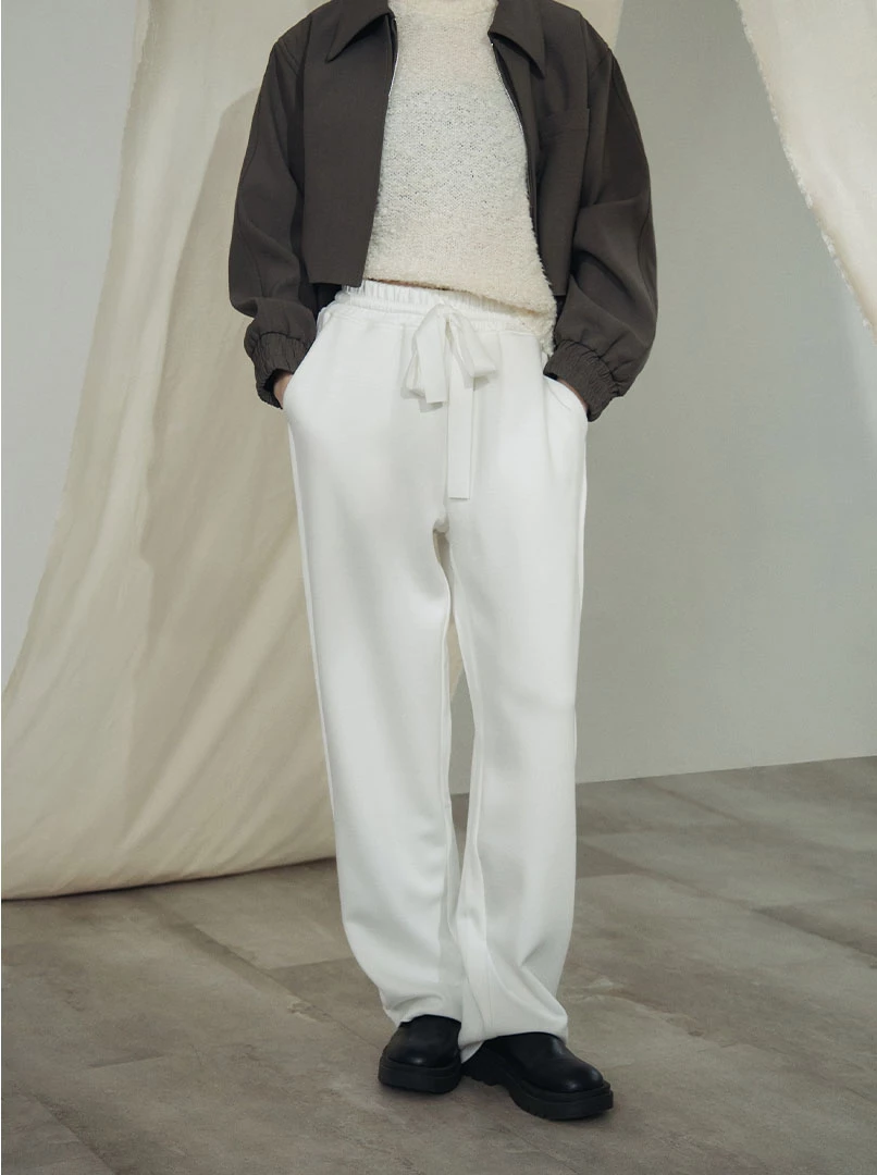 設計時髦綁帶棉褲