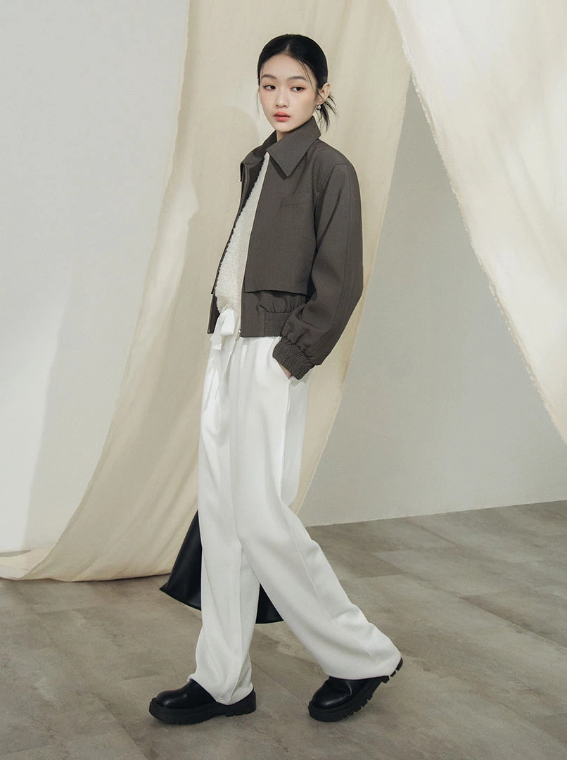 設計時髦綁帶棉褲