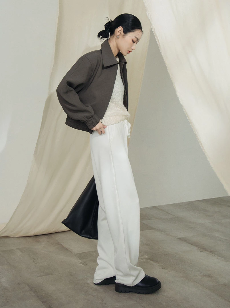 設計時髦綁帶棉褲