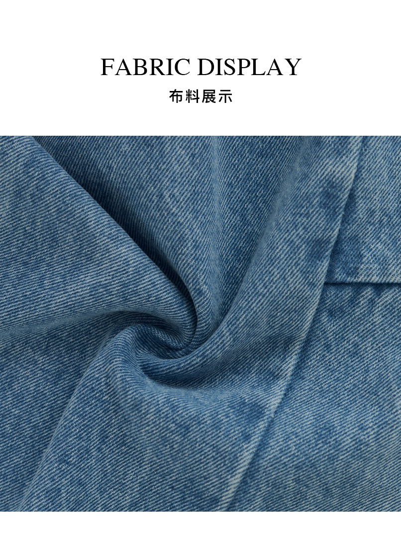品牌自訂磨白破洞牛仔褲