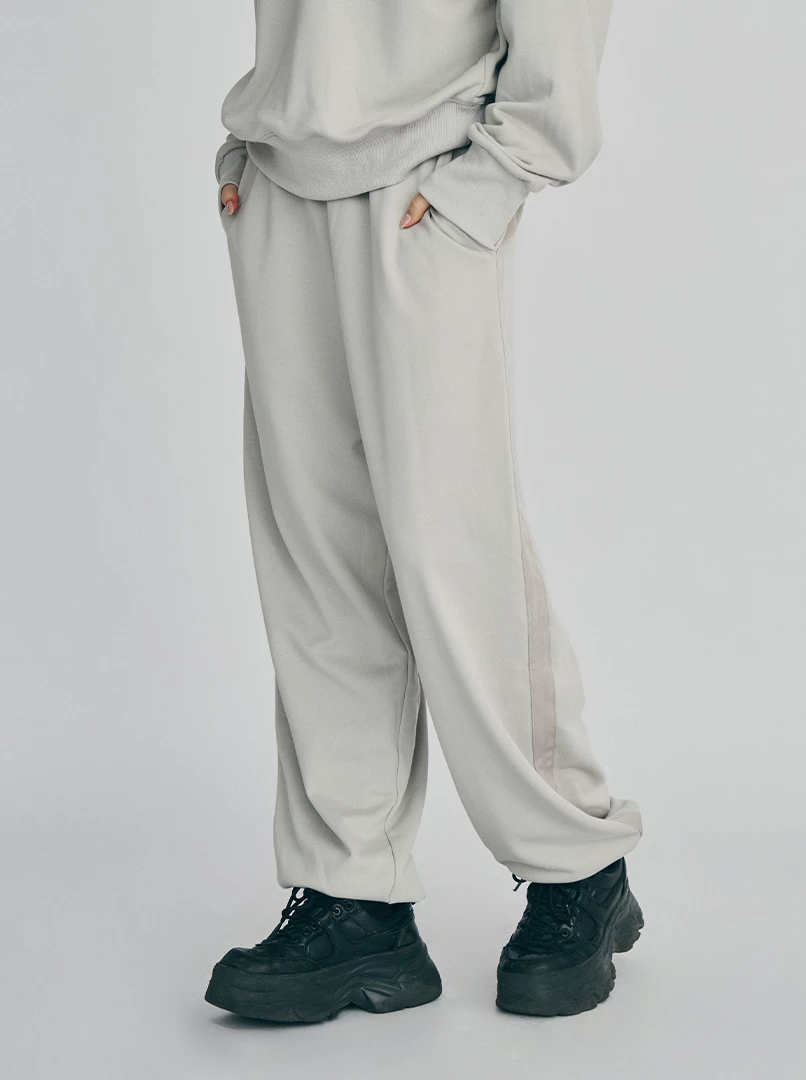 寬褲頭休閒長棉褲