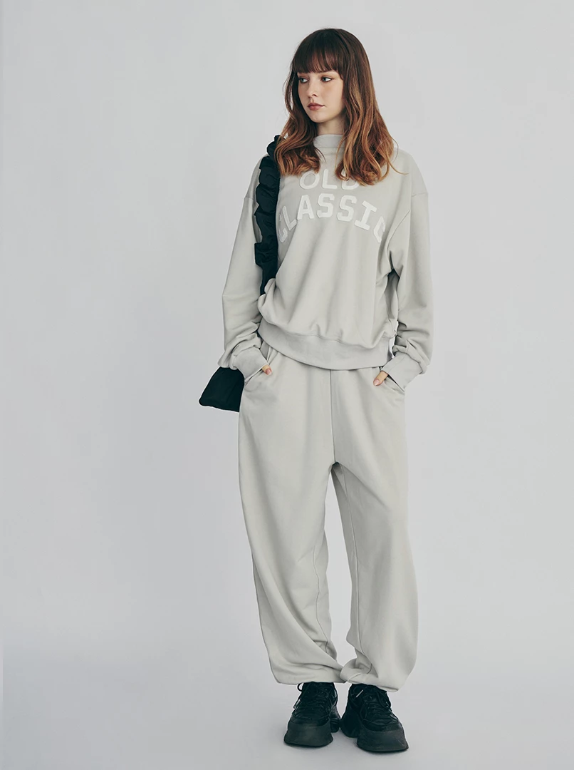 寬褲頭休閒長棉褲