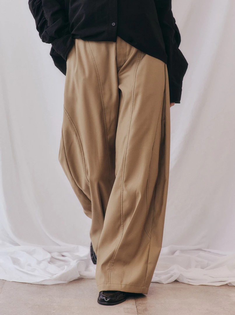 時髦繭型西裝褲