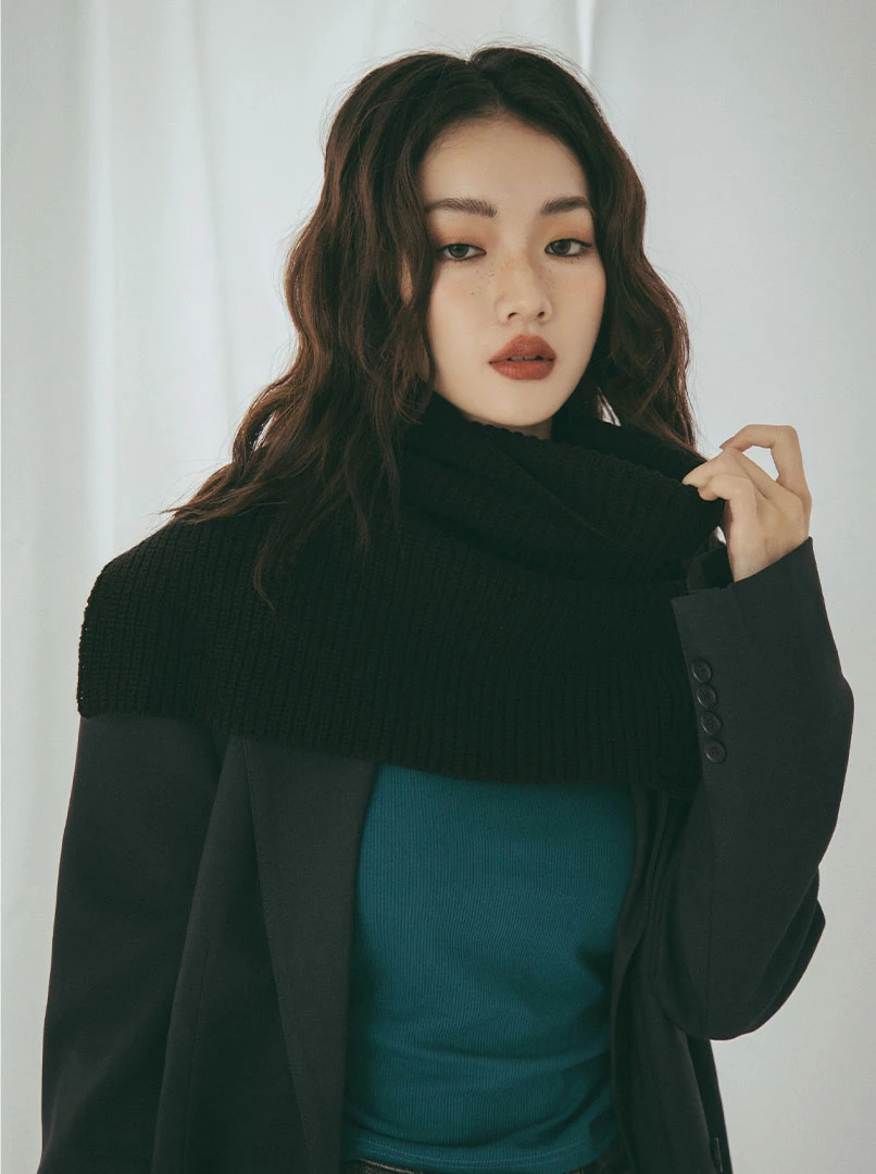 百搭圍脖針織披肩