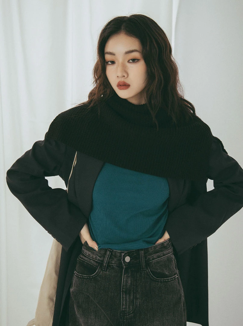 百搭圍脖針織披肩