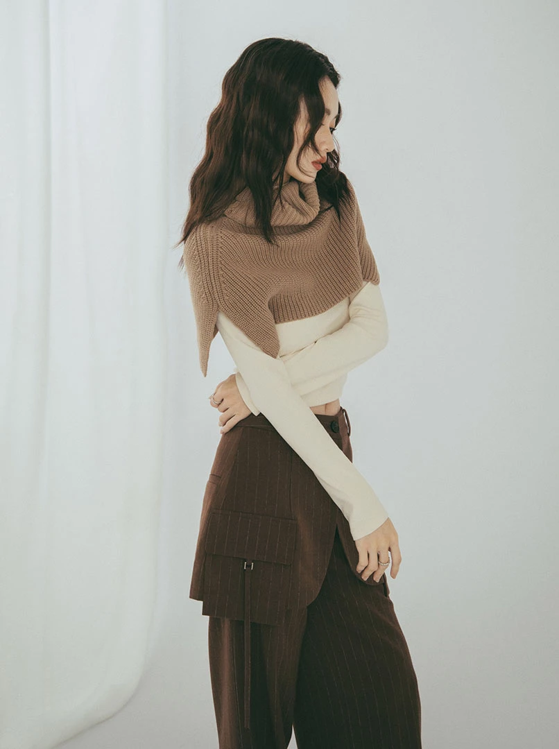 百搭圍脖針織披肩