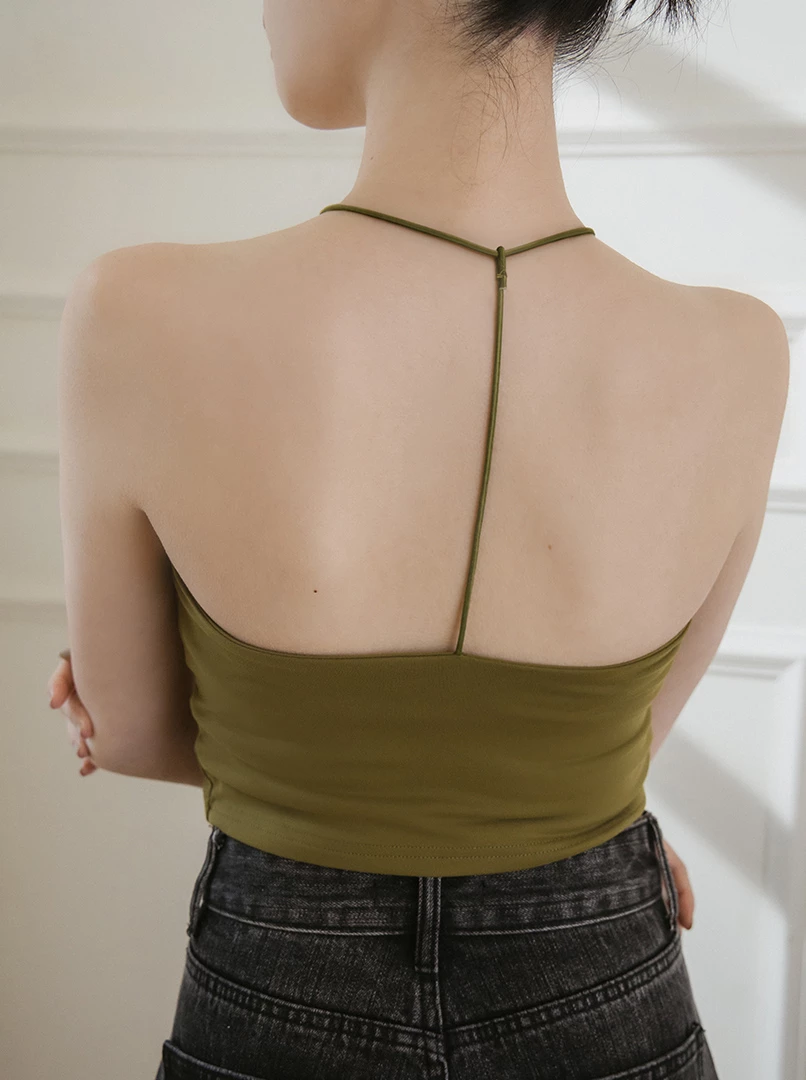 T字繞脖Bra top