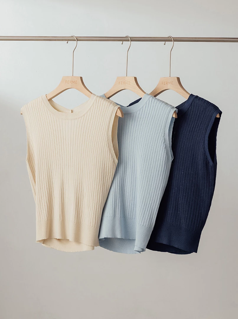 挖背造型針織背心