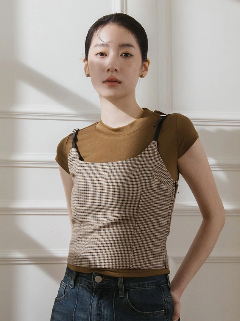 設計款格紋背心