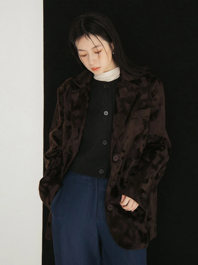 仿古短貂毛西外