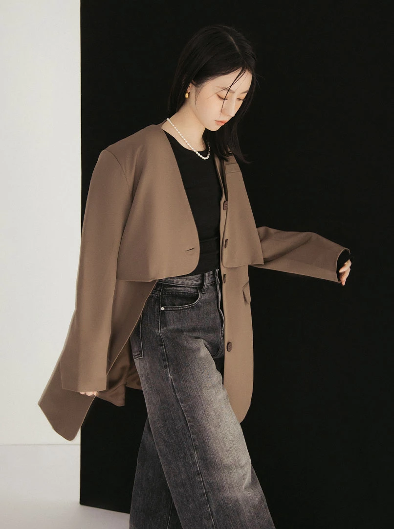 V領兩件式西裝套裝