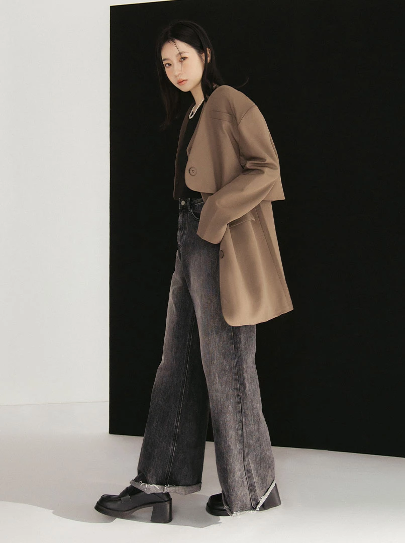 V領兩件式西裝套裝