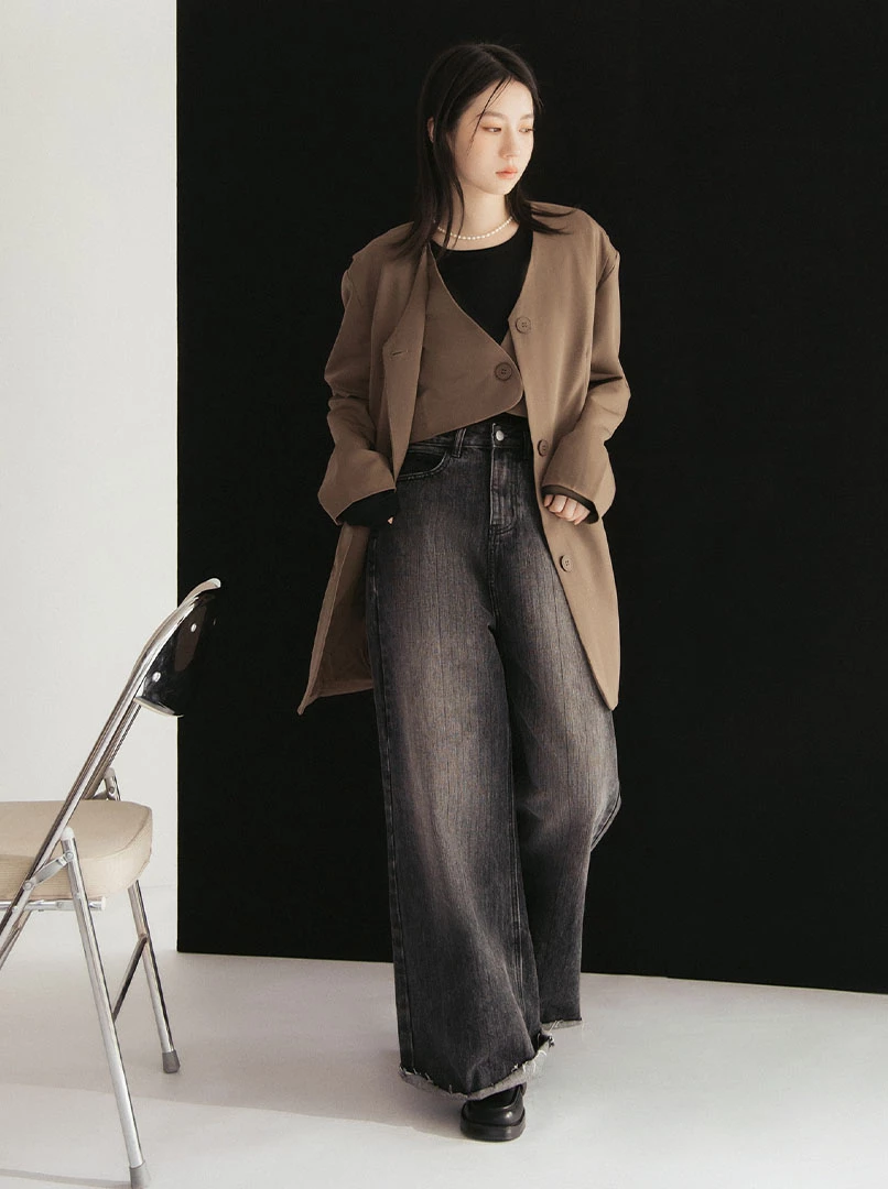 V領兩件式西裝套裝