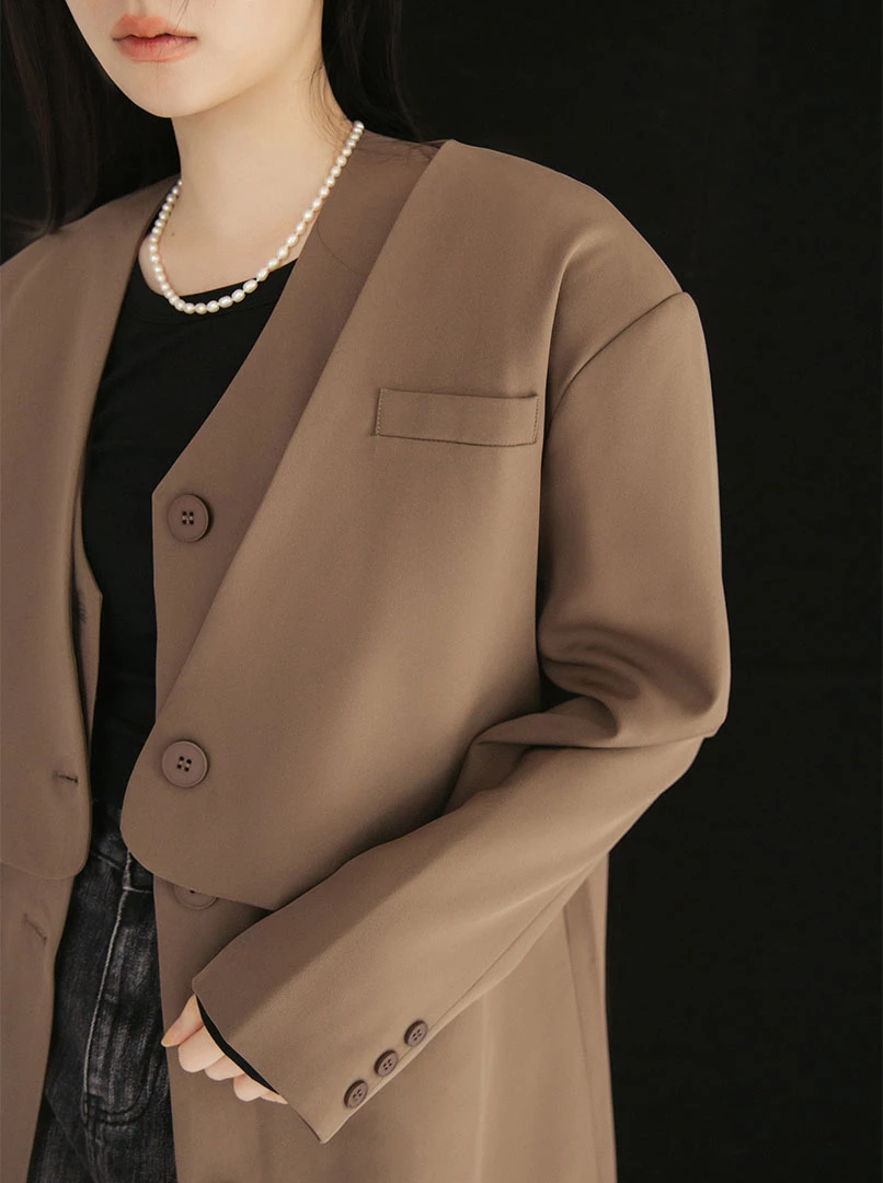 V領兩件式西裝套裝