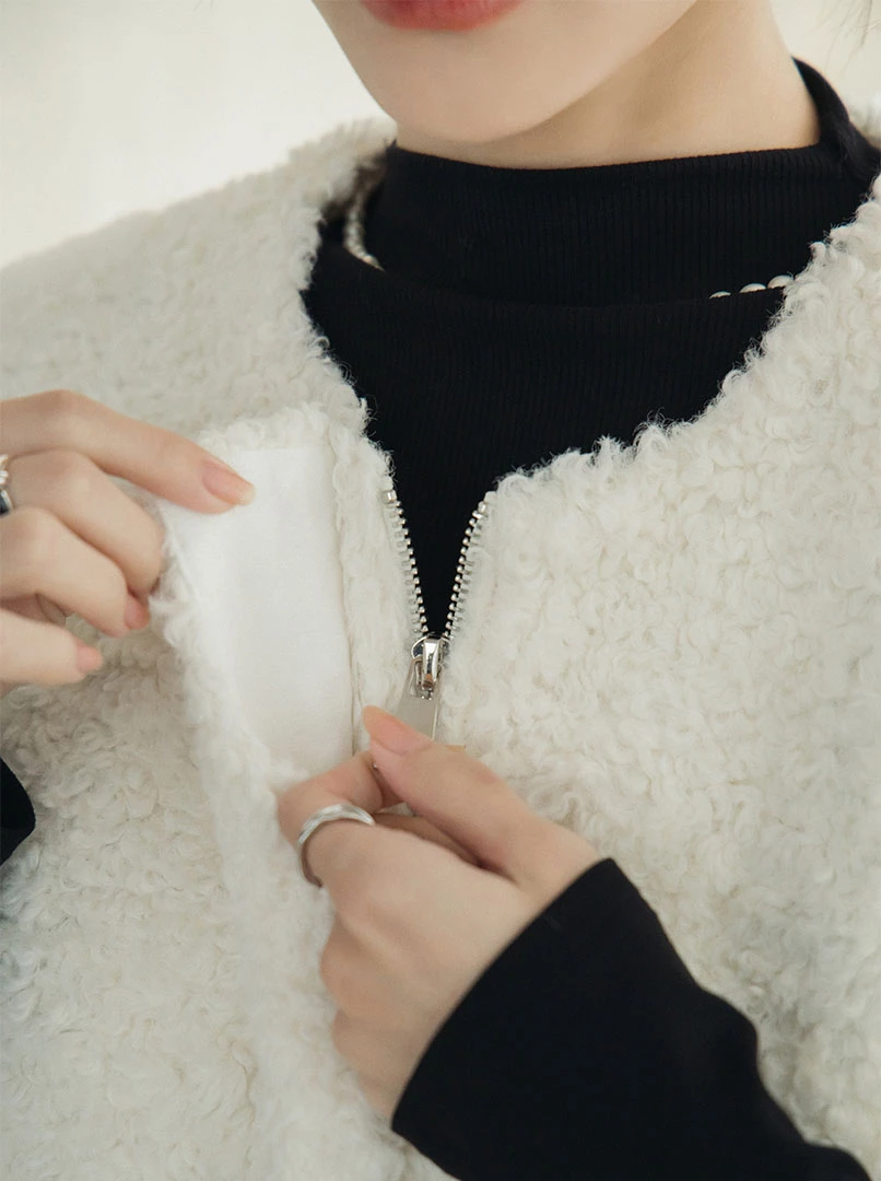 毛絨無袖馬甲背心